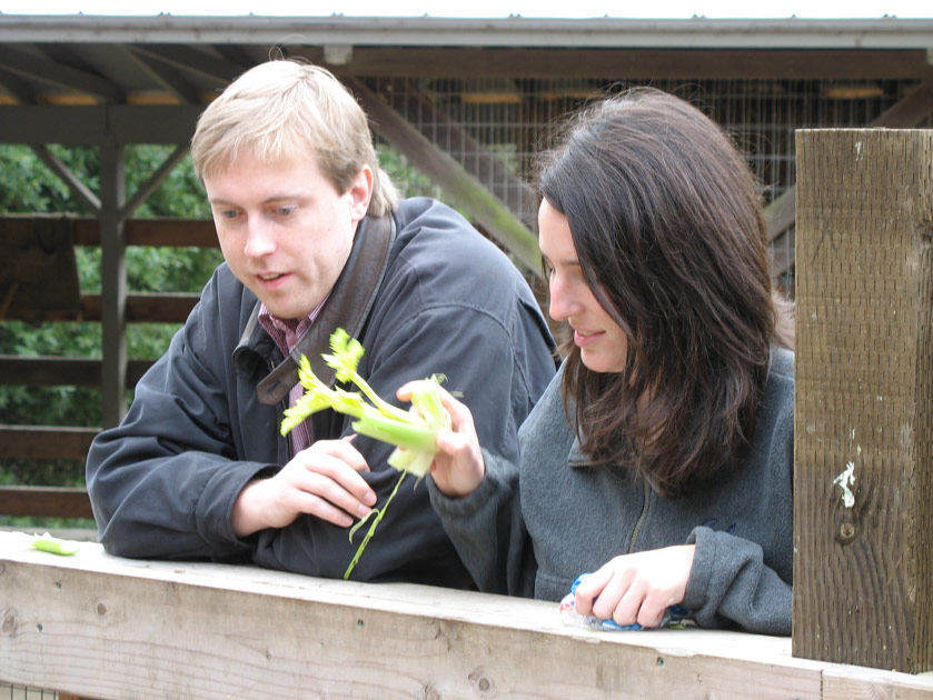 Jake and Julie at the Tilden petting zoo