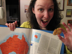 This giant piece of cereal was the shape of Australia!