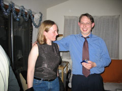 Julia (dressed as Julie) and Jason (dressed as a Bar Mitzvah boy)