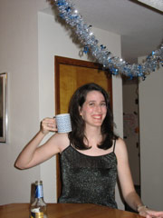 Julie with her stylin' Star of David mug